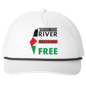 From The River To The Sea Palestine Will Be Free Snapback Five-Panel Rope Hat