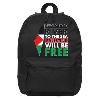 From The River To The Sea Palestine Will Be Free 16 in Basic Backpack