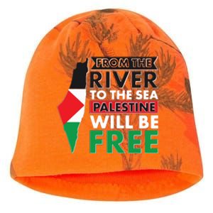 From The River To The Sea Palestine Will Be Free Kati - Camo Knit Beanie