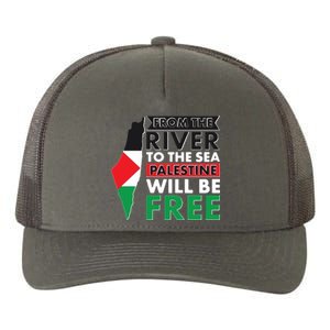 From The River To The Sea Palestine Will Be Free Yupoong Adult 5-Panel Trucker Hat