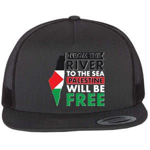 From The River To The Sea Palestine Will Be Free Flat Bill Trucker Hat