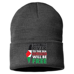 From The River To The Sea Palestine Will Be Free Sustainable Knit Beanie