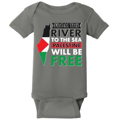 From The River To The Sea Palestine Will Be Free Baby Bodysuit