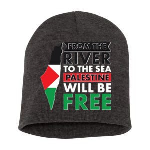 From The River To The Sea Palestine Will Be Free Short Acrylic Beanie