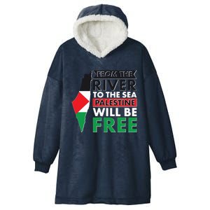 From The River To The Sea Palestine Will Be Free Hooded Wearable Blanket