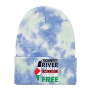 From The River To The Sea Palestine Will Be Free Tie Dye 12in Knit Beanie