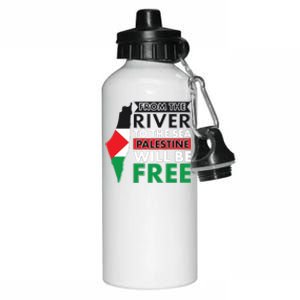 From The River To The Sea Palestine Will Be Free Aluminum Water Bottle