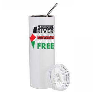 From The River To The Sea Palestine Will Be Free Stainless Steel Tumbler