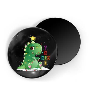 Funny Tree Rex Christmas Tree Lights Dinosaur T Rex Magnet