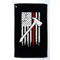 Firefighter Thin Red Line American Flag Gift Golf Towel