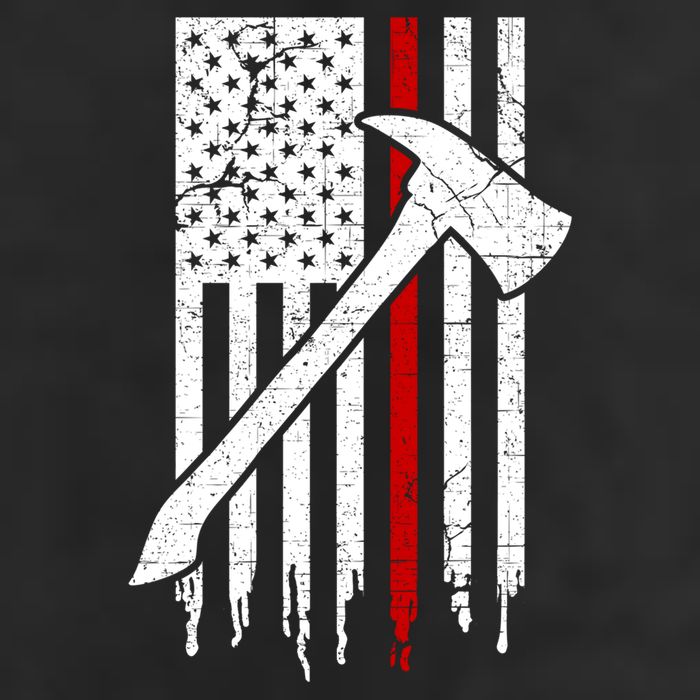 Firefighter Thin Red Line American Flag Gift Golf Towel