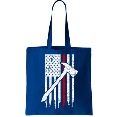 Firefighter Thin Red Line American Flag Gift Bag