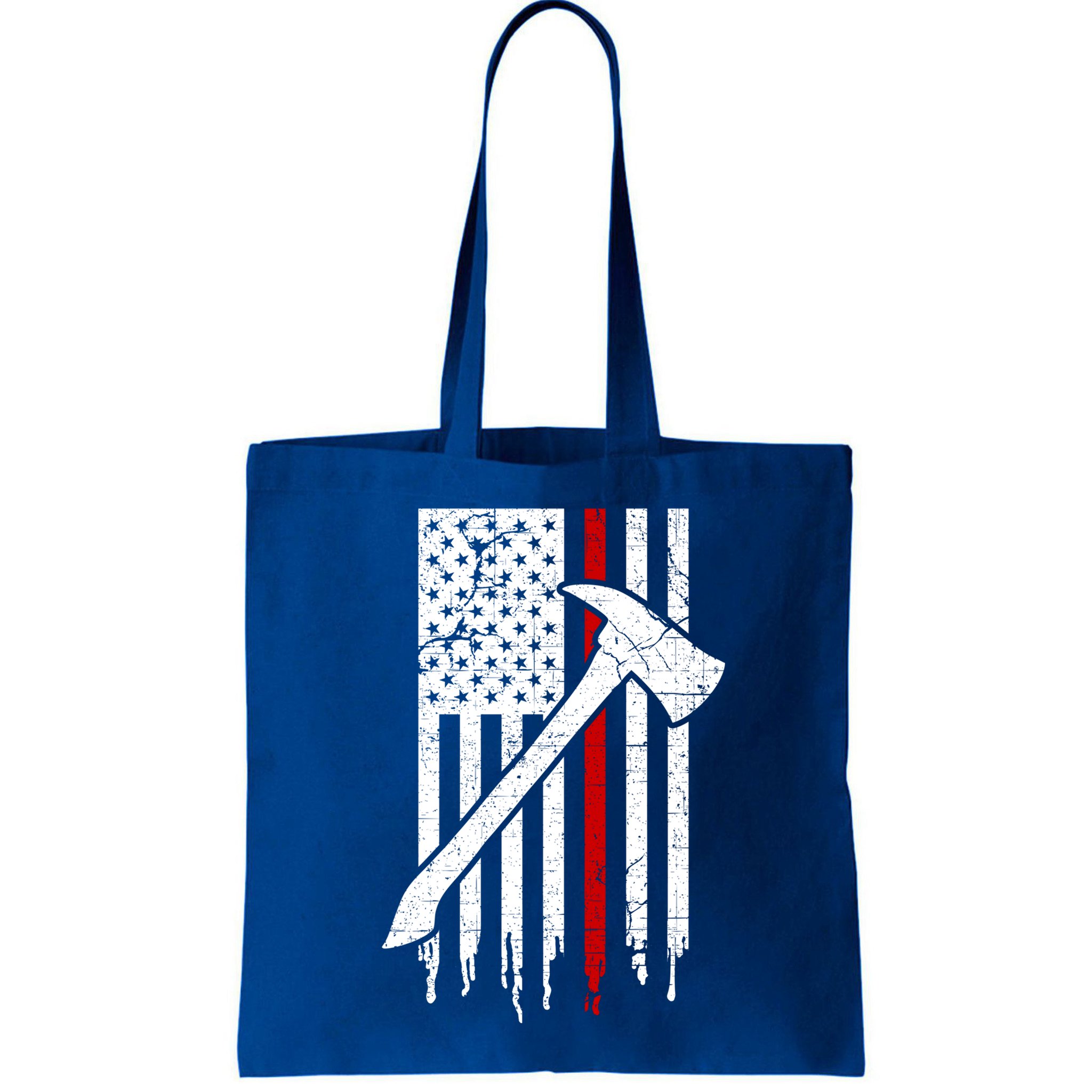 Firefighter Thin Red Line American Flag Gift Bag