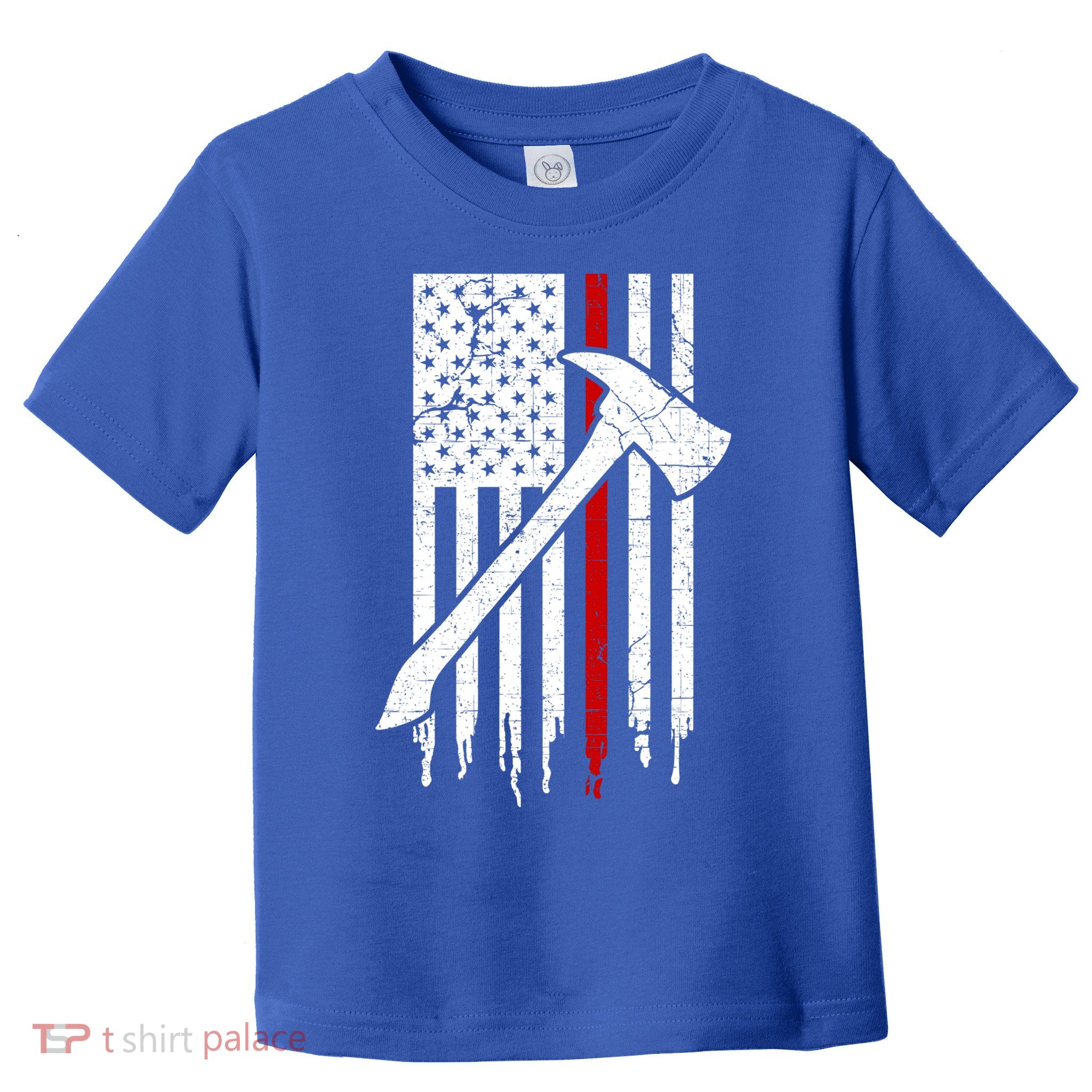 Firefighter Thin Red Line American Flag Gift Toddler T-Shirt