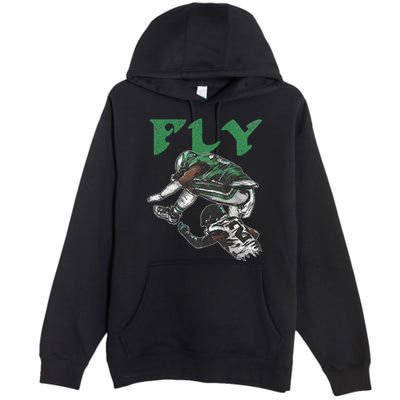 Fly The Reverse Hurdle Premium Pullover Hoodie