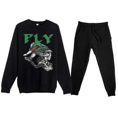 Fly The Reverse Hurdle Premium Crewneck Sweatsuit Set