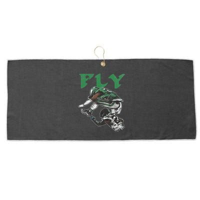 Fly The Reverse Hurdle Large Microfiber Waffle Golf Towel