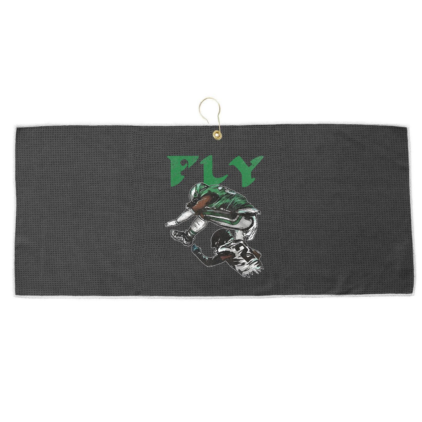 Fly The Reverse Hurdle Large Microfiber Waffle Golf Towel