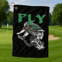Fly The Reverse Hurdle Golf Towel