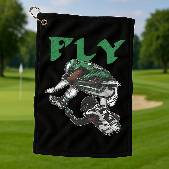 Fly The Reverse Hurdle Golf Towel