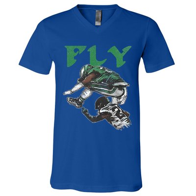 Fly The Reverse Hurdle V-Neck T-Shirt