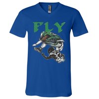 Fly The Reverse Hurdle V-Neck T-Shirt