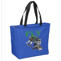 Fly The Reverse Hurdle Zip Tote Bag