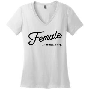 Female The Real Thing Female The Real Thing Women's V-Neck T-Shirt