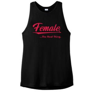 Female The Real Thing Ladies PosiCharge Tri-Blend Wicking Tank