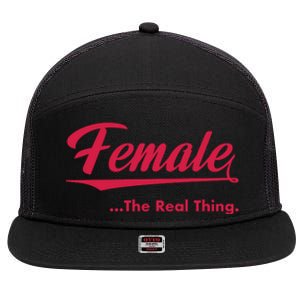 Female The Real Thing 7 Panel Mesh Trucker Snapback Hat