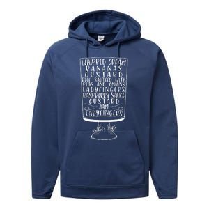 Friends Thanksgiving Rachel's Trifle Whipped Cream Bananas Performance Fleece Hoodie