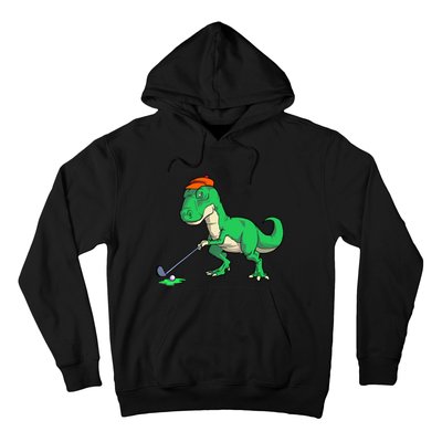 Funny T Rex Dinosaur Golf Giftss for Golfer Hoodie