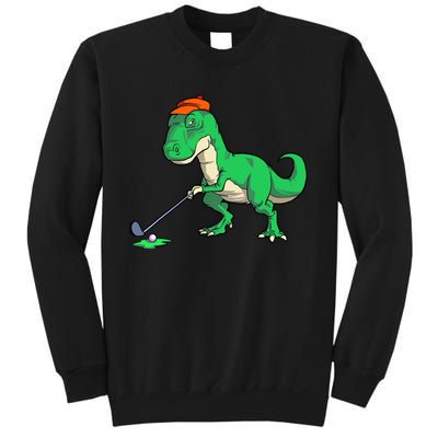 Funny T Rex Dinosaur Golf Giftss for Golfer Sweatshirt