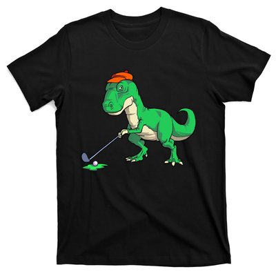 Funny T Rex Dinosaur Golf Giftss for Golfer T-Shirt