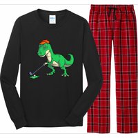 Funny T Rex Dinosaur Golf Giftss for Golfer Long Sleeve Pajama Set