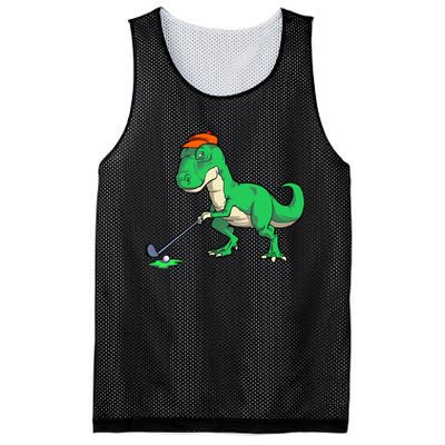 Funny T Rex Dinosaur Golf Giftss for Golfer Mesh Reversible Basketball Jersey Tank