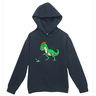 Funny T Rex Dinosaur Golf Giftss for Golfer Urban Pullover Hoodie