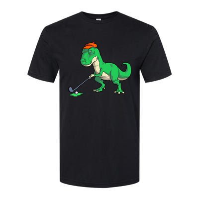 Funny T Rex Dinosaur Golf Giftss for Golfer Softstyle CVC T-Shirt