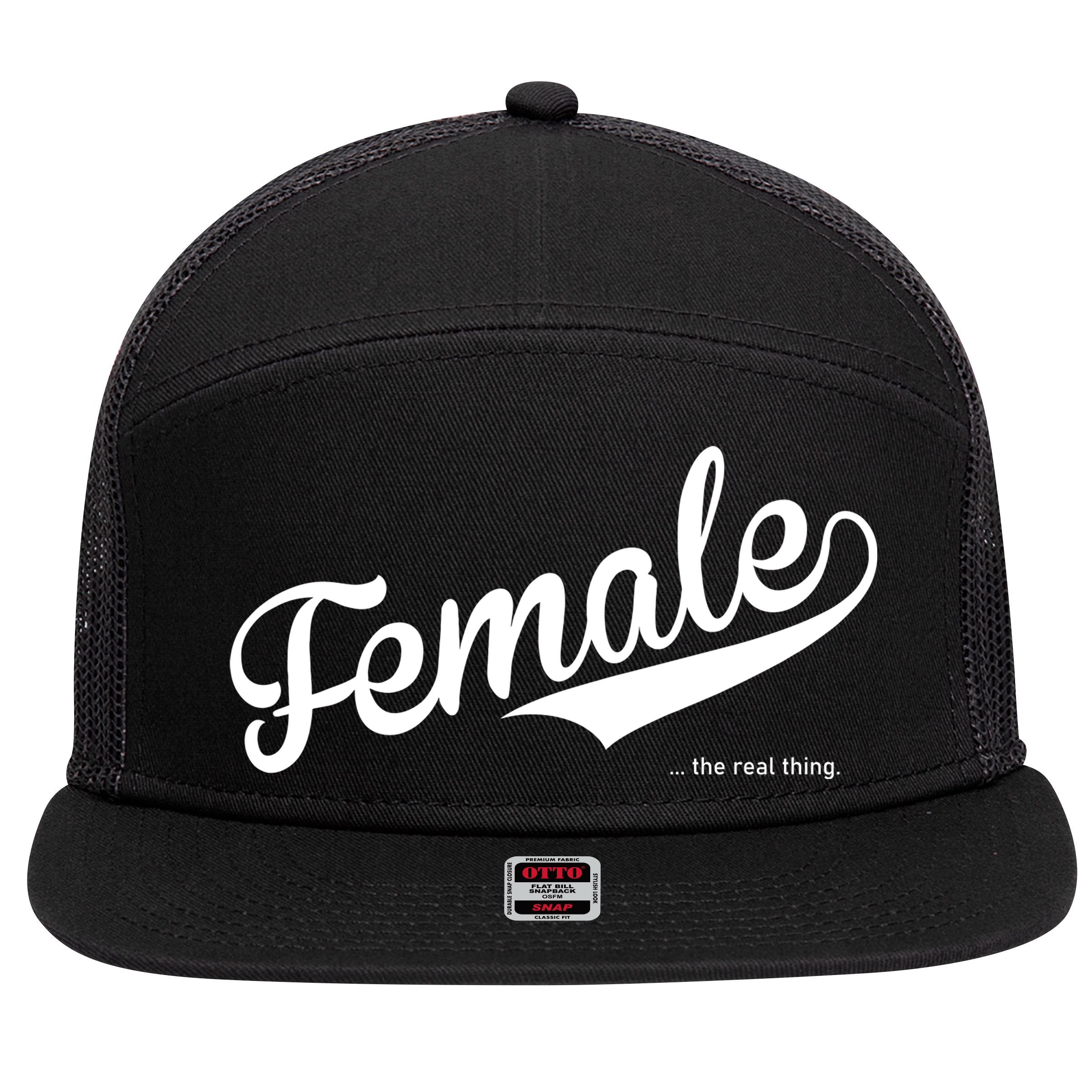 Female The Real Thing 7 Panel Mesh Trucker Snapback Hat