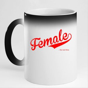 Female The Real Thing 11oz Black Color Changing Mug