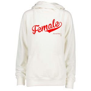 Female The Real Thing Womens Funnel Neck Pullover Hood