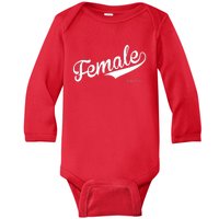 Female The Real Thing Baby Long Sleeve Bodysuit