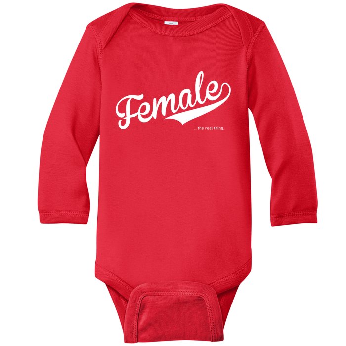 Female The Real Thing Baby Long Sleeve Bodysuit