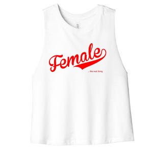 Female The Real Thing Women's Racerback Cropped Tank