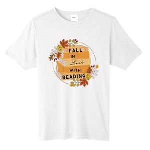 Fall Teacher Reading Book Thanksgiving Tall Fusion ChromaSoft Performance T-Shirt