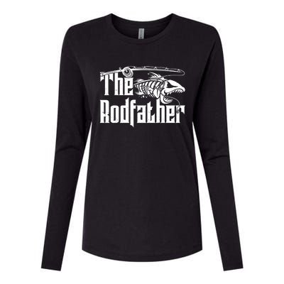 Funny The Rodfather FIshing Womens Cotton Relaxed Long Sleeve T-Shirt