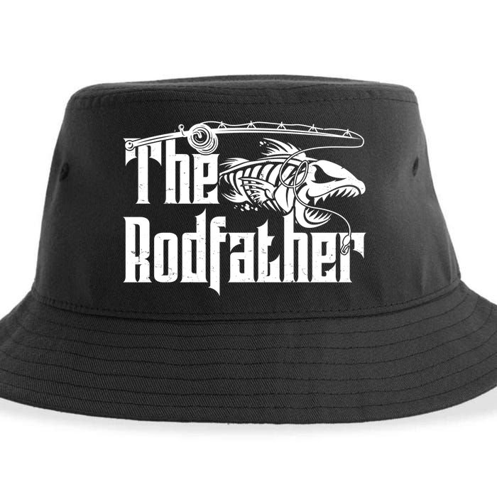 Funny The Rodfather FIshing Sustainable Bucket Hat