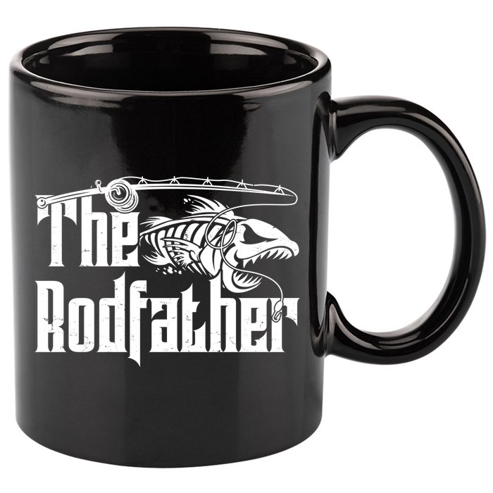 Funny The Rodfather FIshing 11oz C Handle Ceramic Mug