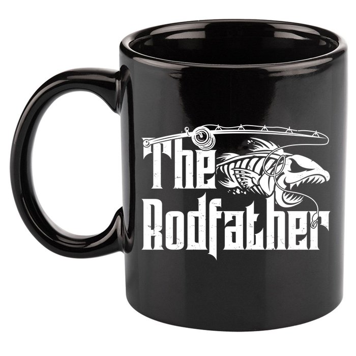 Funny The Rodfather FIshing 11oz C Handle Ceramic Mug