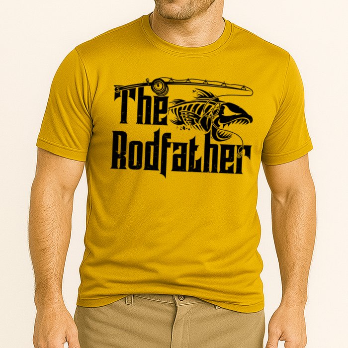 Funny The Rodfather FIshing Cooling Performance Crew T-Shirt
